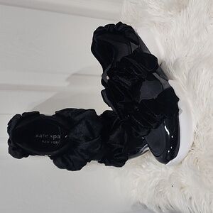 NIB! Kate Spade Scrunchie Shoes in Black Size 8